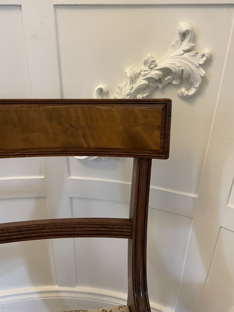 Set of 6 Antique Regency Quality Mahogany Dining Chairs - Image 14